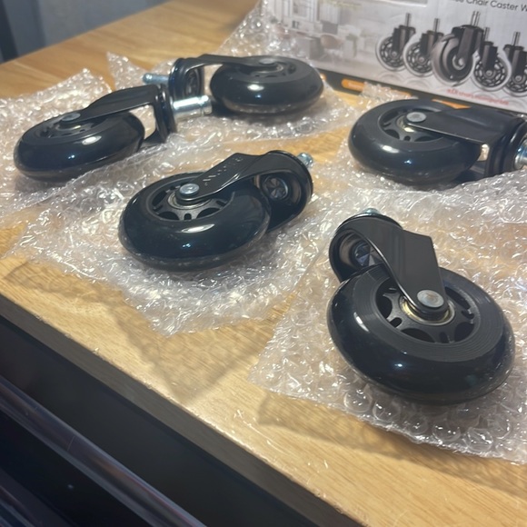 NWT TICONN Office Chair Caster Wheels Set of 5 - Picture 5 of 16